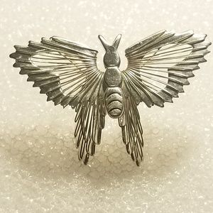 Sterling Butterfly Motif Pin